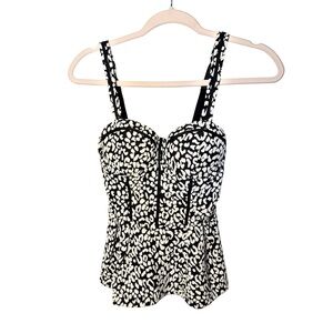 Guess Animal Print Bustier Milkmaid Coquette Top‎ Size XS Party Going Out Cute